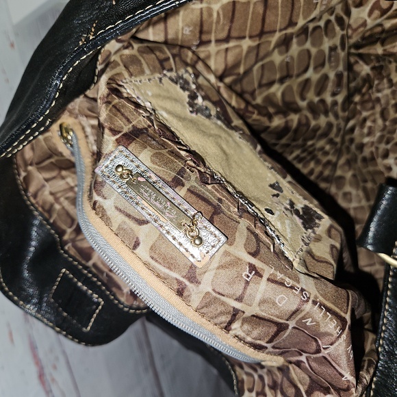 Laundry By Shelli Segal Espresso Goat Leather Tote Large - Picture 16 of 17